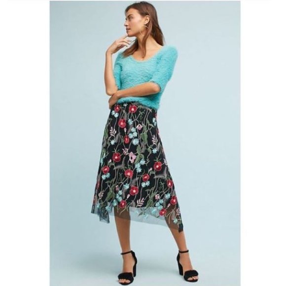Anthropologie Dresses & Skirts - Poppy Embroidered Skirt by Eva Franco from Anthropologie - Size 6 - NWT